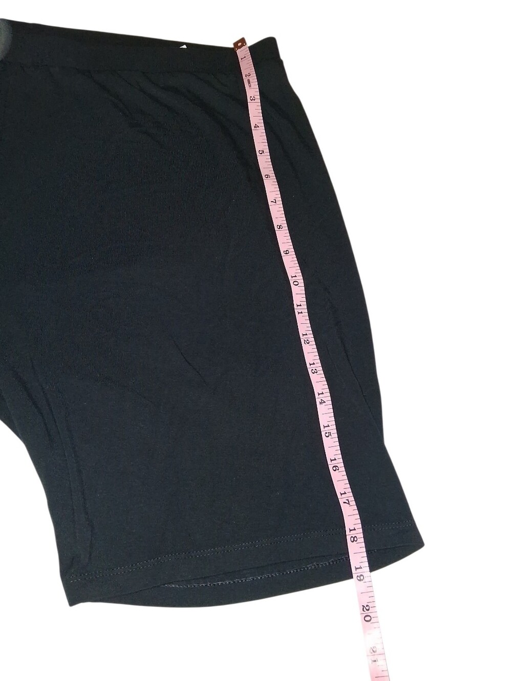 Black Biker Shorts Women's High Rise Stretch Casual Lounge Activewear Basic - Picture 6 of 7